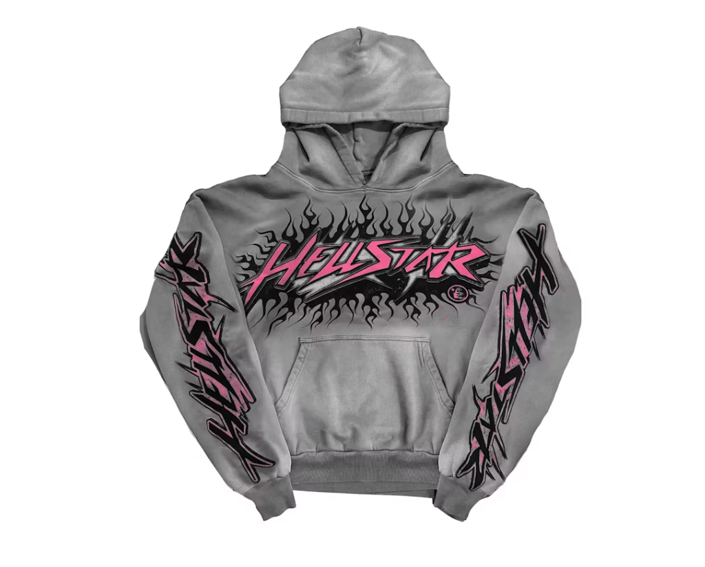 Hellstar Future Flame Hoodie Grey