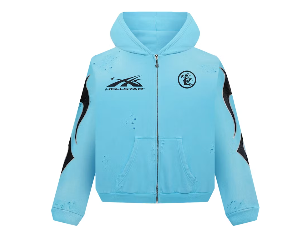 Hellstar Studios Zip Hoodie Blue