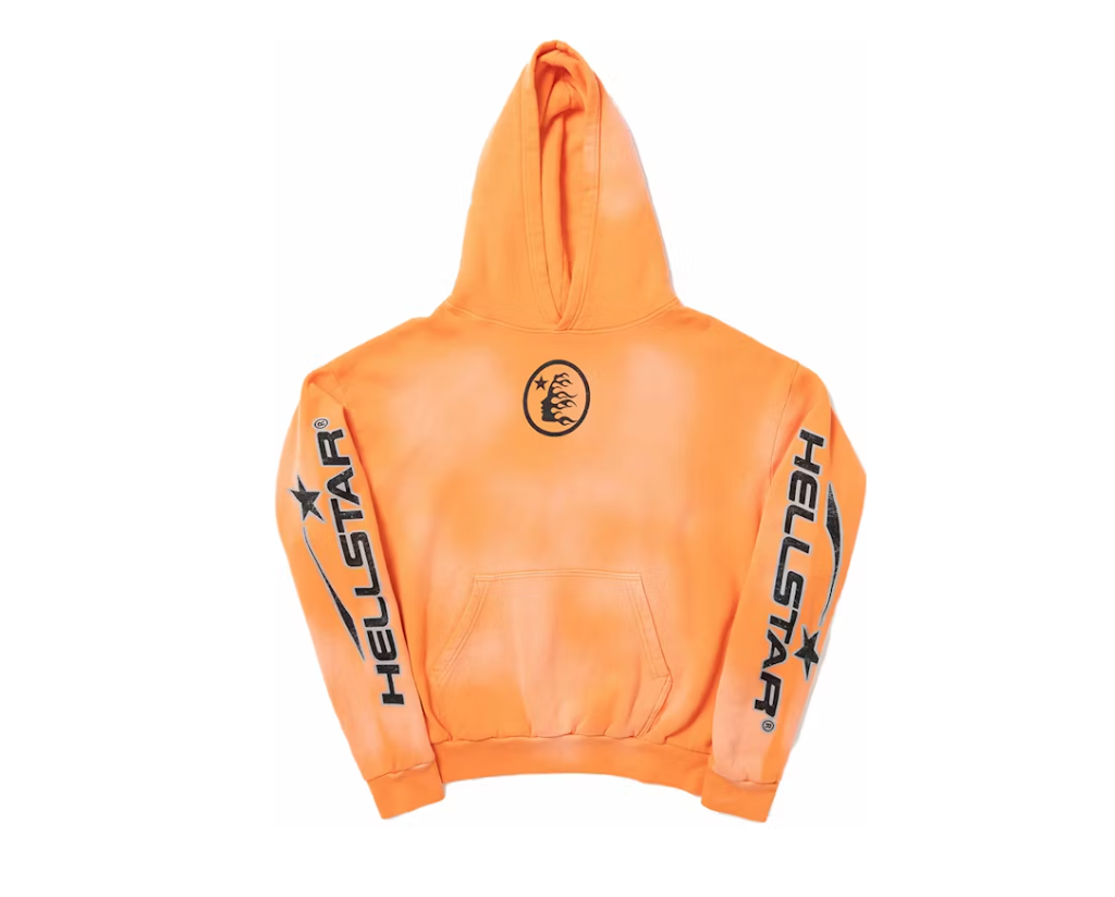 Hellstar Fire Orange Hoodie Orange Dye