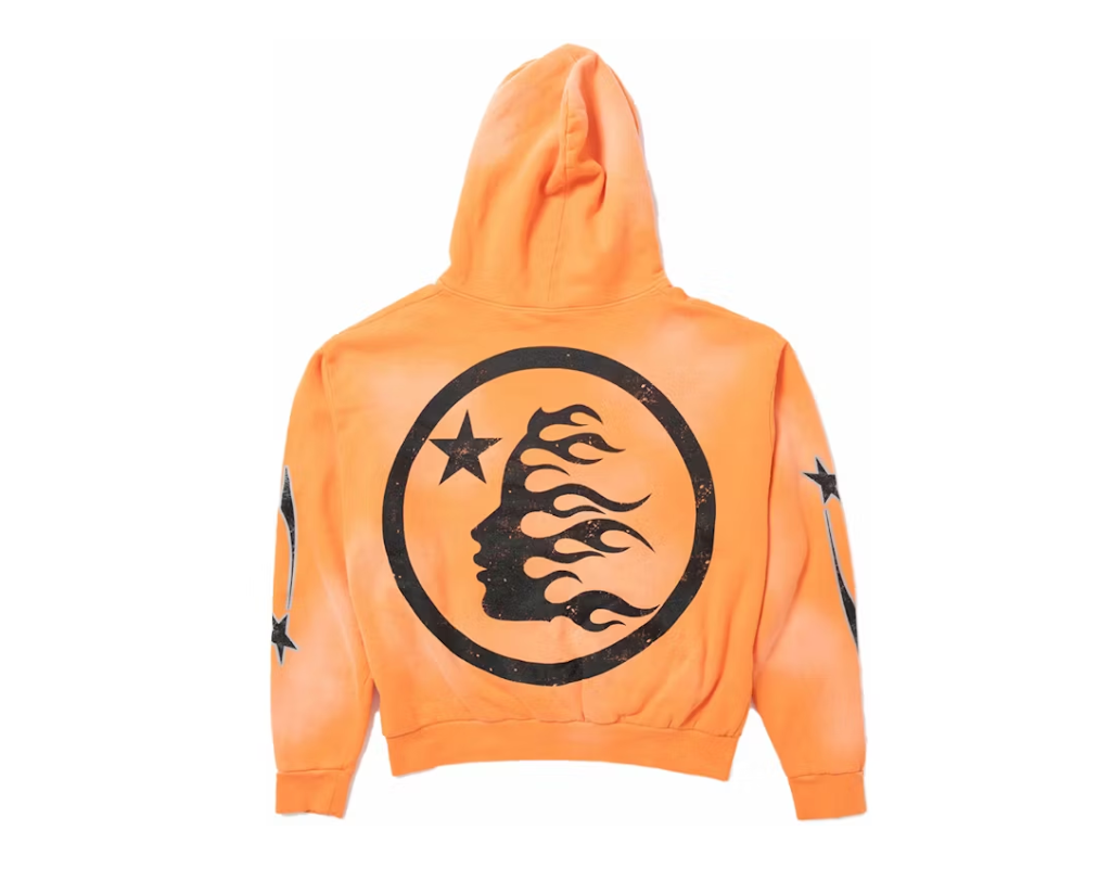 Hellstar Fire Orange Hoodie Orange Dye