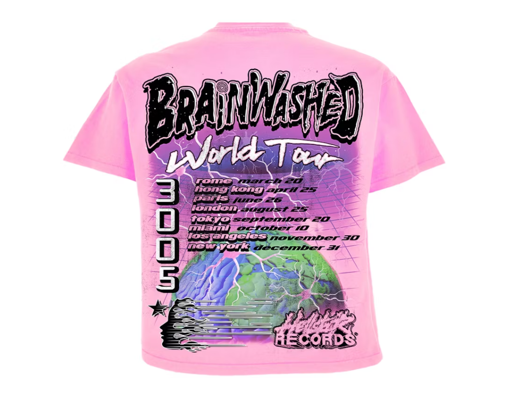 Hellstar Brainwashed World Tour T-Shirt Pink