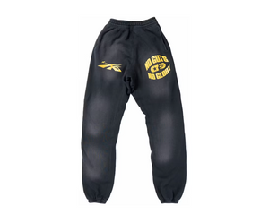 Hellstar No Guts No Glory Closed Elastic Bottom Sweatpants Midnight Dye Black