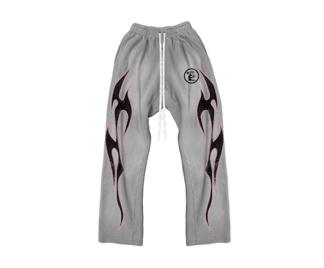 Hellstar Grey Future Flame Sweatpants Grey